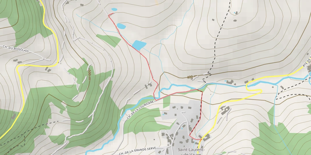 Map of the trail for Chemin de Samazange - Chemin de Samazange