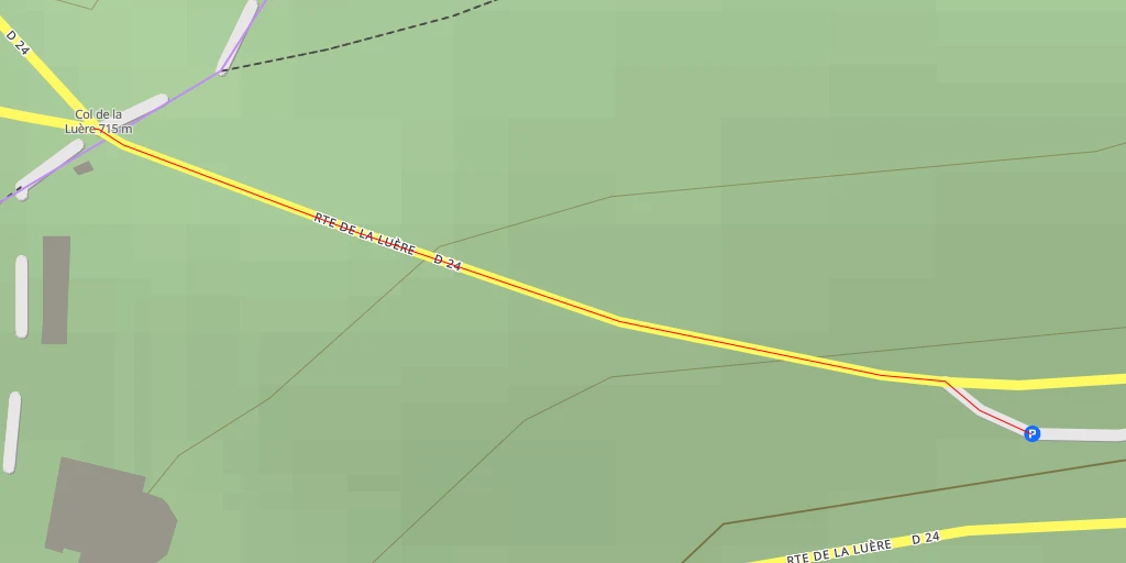 Map of the trail for AI - Col de la Luère