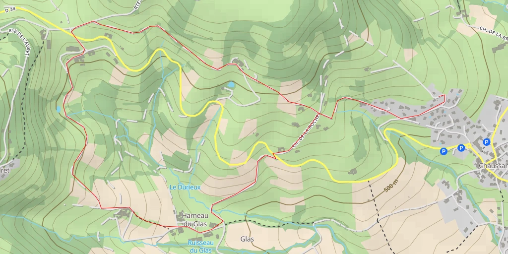 Map of the trail for Chemin du Champ-blanc - Chemin du Champ-blanc