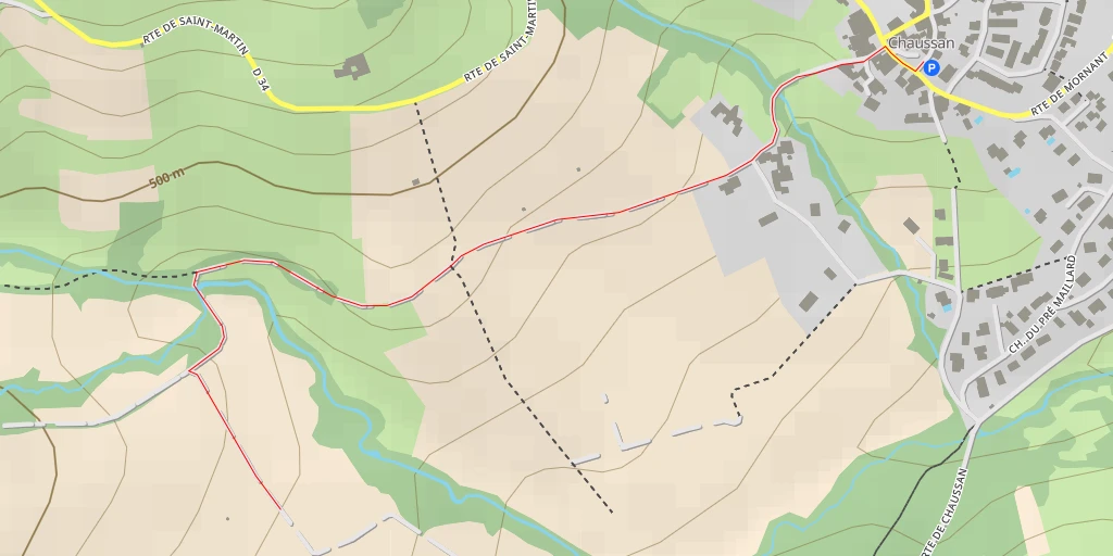 Carte de l'itinéraire :  Chemin de Marchand - Chemin de Marchand