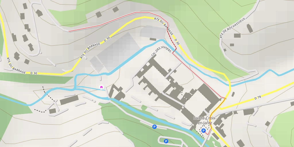 Map of the trail for AI - Lotissement les Vignes de Thezay - Sainte-Croix-en-Jarez