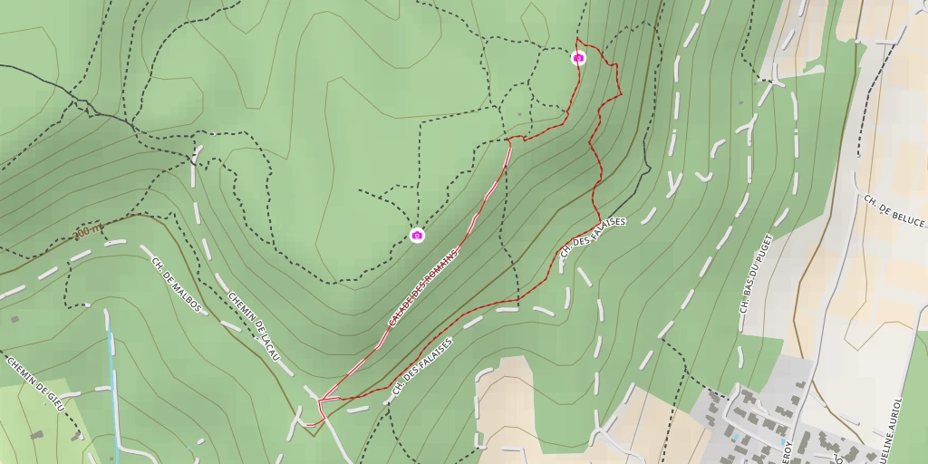 Carte de l'itinéraire :  Belvédère Est