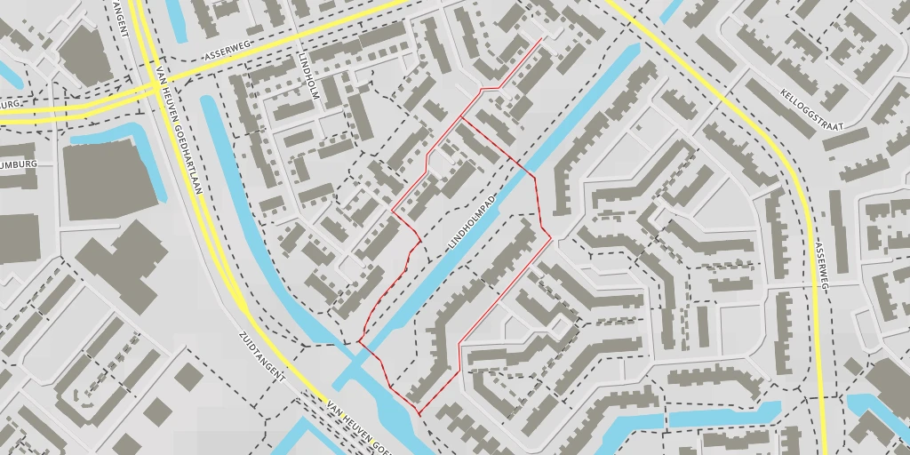 Map of the trail for Söderblomstraat