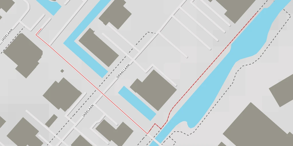 Map of the trail for ROCvA MBO College Airport - Opaallaan