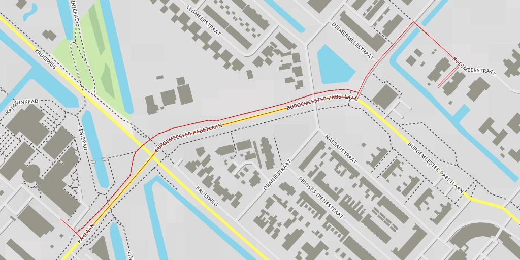 Map of the trail for Kooimeerstraat