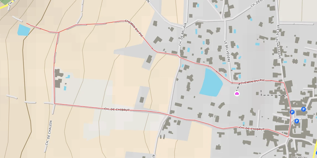 Map of the trail for Chemin des Crêtes - Chemin des Crêtes