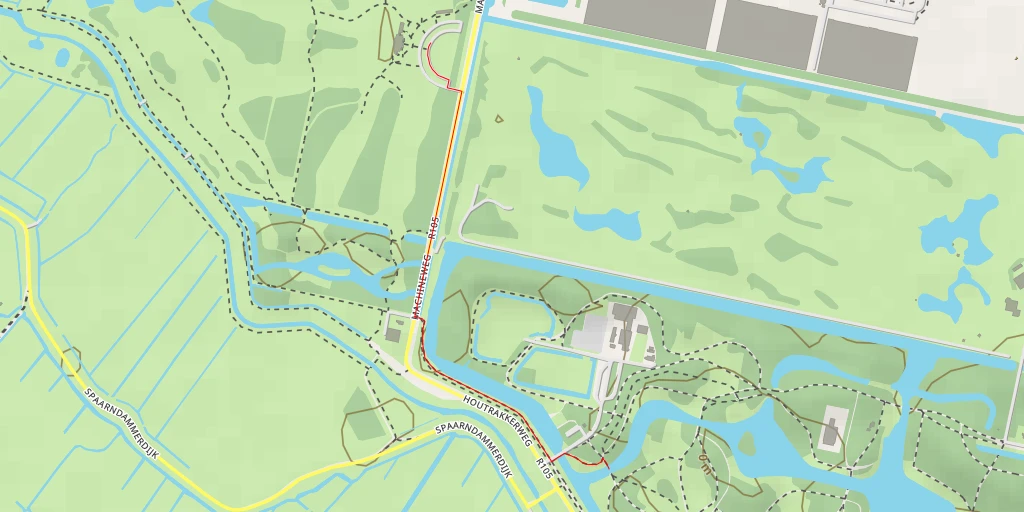 Map of the trail for Houtrijkpad - Houtrijkpad