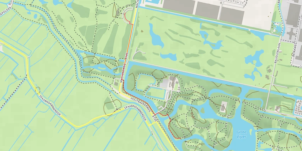 Carte de l'itinéraire :  Houtrijkpad - Houtrijkpad