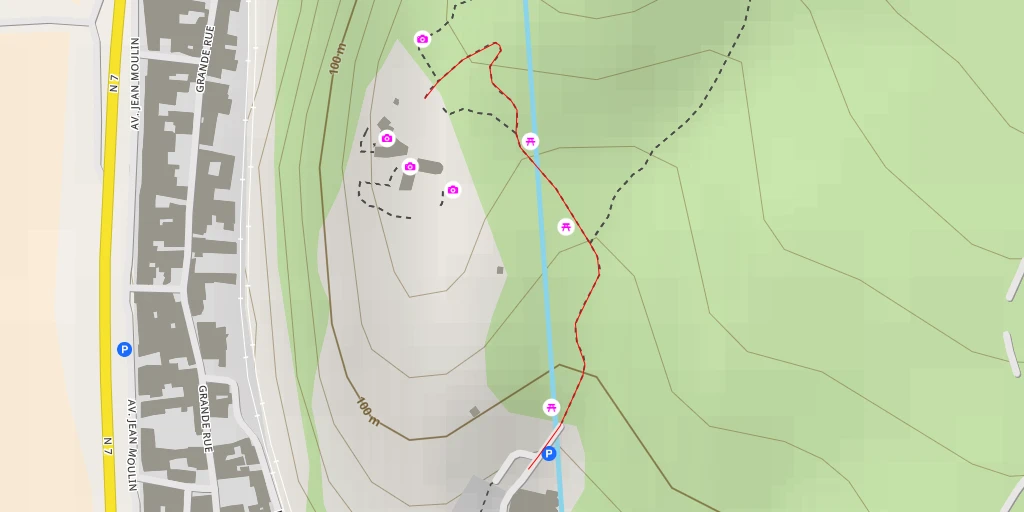 Map of the trail for Forteresse de Mornas XI ème siècle