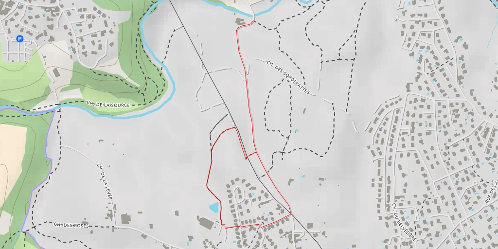 Map of the trail for Allée A du Beauversant