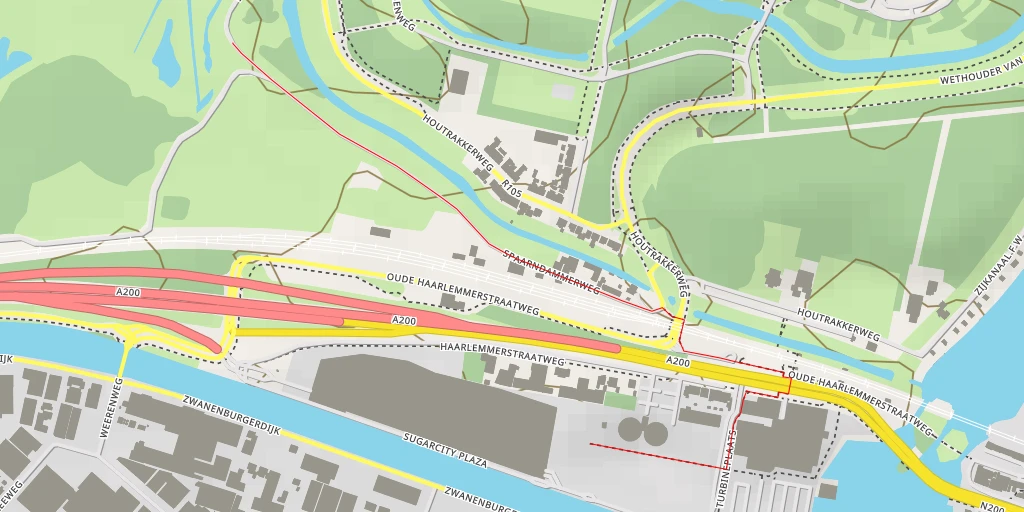 Map of the trail for Spaarndammerdijk - Spaarndammerdijk