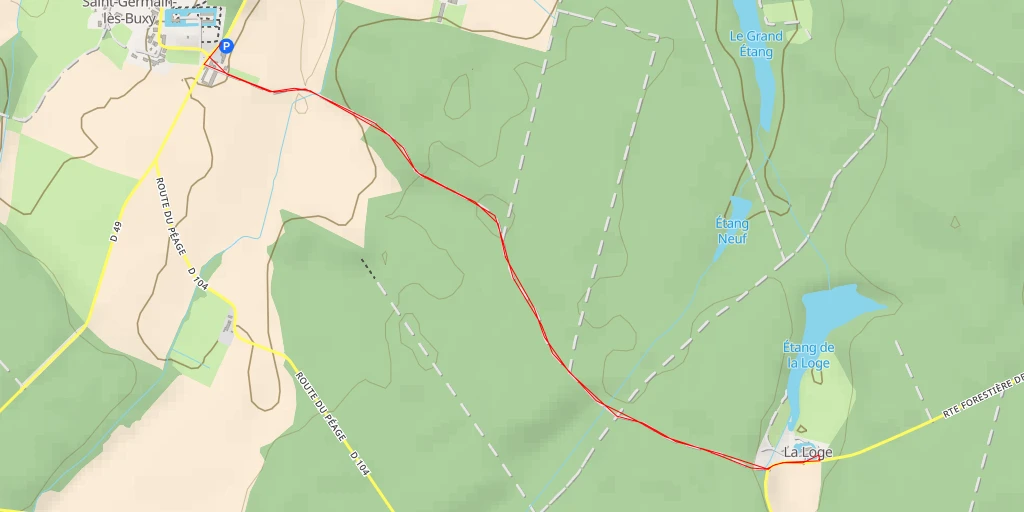 Map of the trail for Route Forestière de la Ferté - Route Forestière de la Ferté