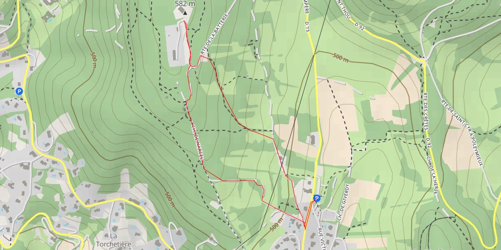 Map of the trail for Mont Narcel