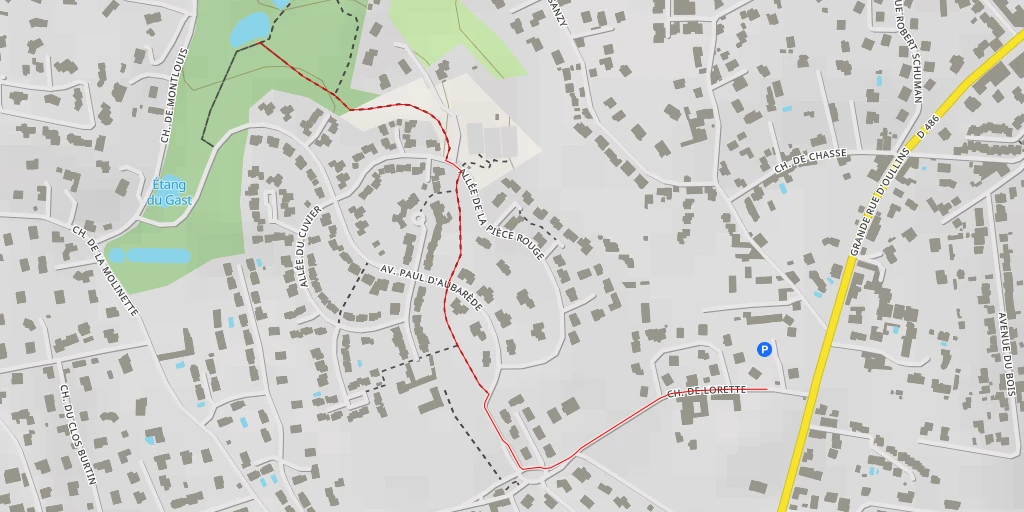 Map of the trail for Chemin de Montlouis