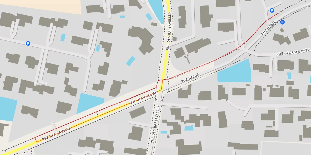 Map of the trail for 2039REG210 - Rue des Gaulois