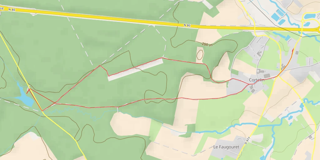 Map of the trail for Étang de Fontaine Couverte