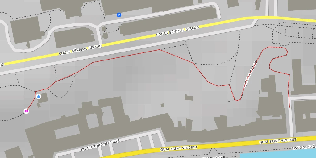 Map of the trail for Cours Général Giraud - Lyon