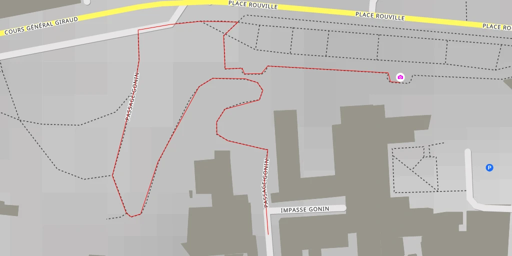 Map of the trail for Place Rouville - Lyon