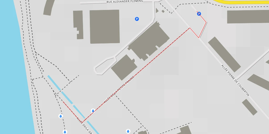 Map of the trail for Allée de la Grande Prairie - Lyon