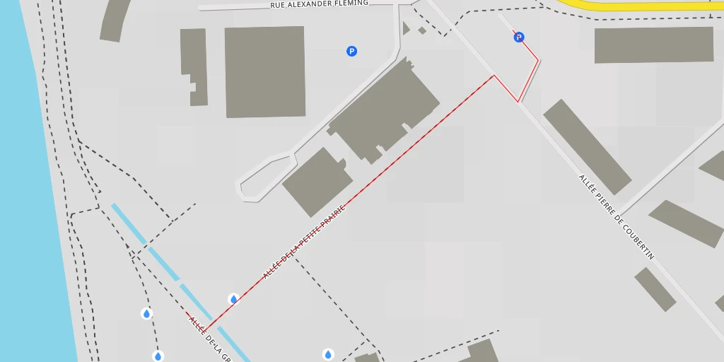 Map of the trail for Allée de la Grande Prairie - Lyon