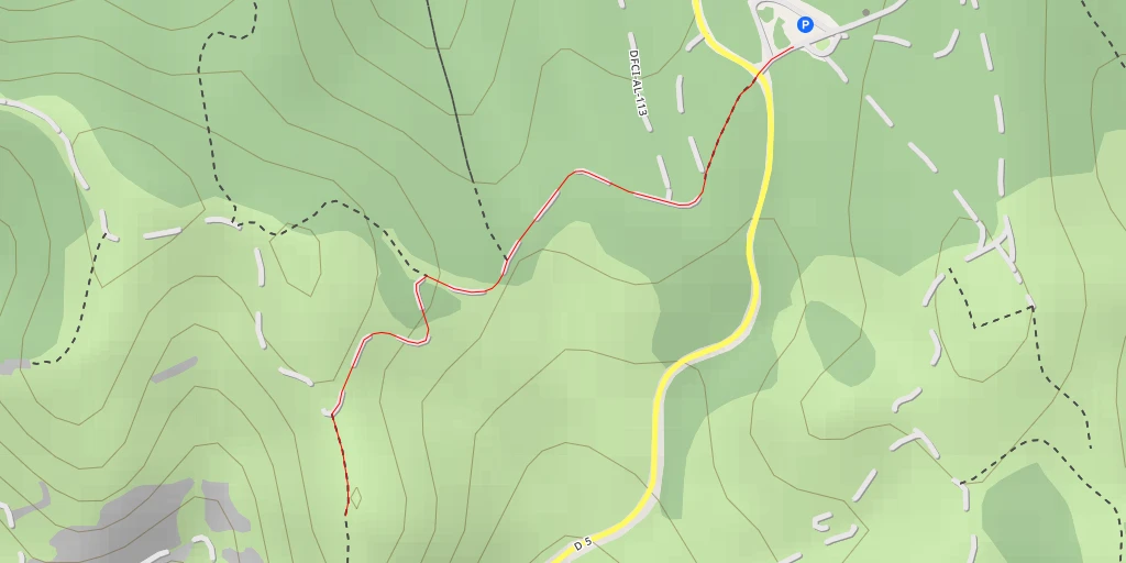 Map of the trail for Piste des Lombards - Piste des Lombards