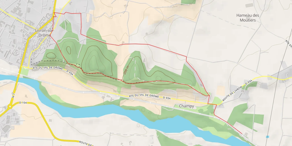 Map of the trail for Chemin de Chanteperdrix - Chemin de Chanteperdrix