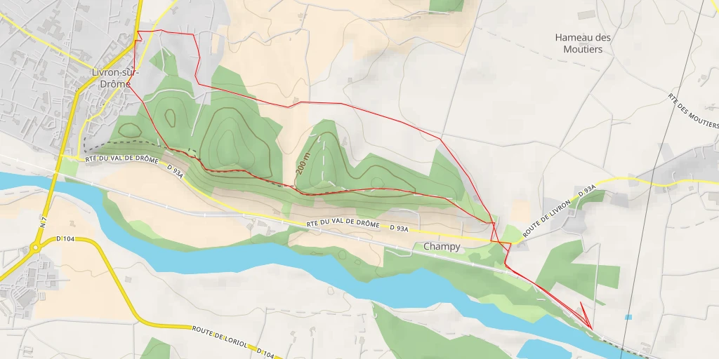 Map of the trail for Chemin de Chanteperdrix - Chemin de Chanteperdrix