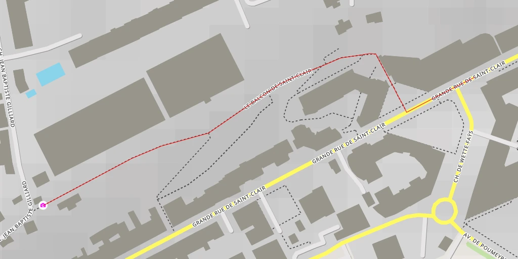 Map of the trail for Le Balcon de Saint-Clair - Le Balcon de Saint-Clair