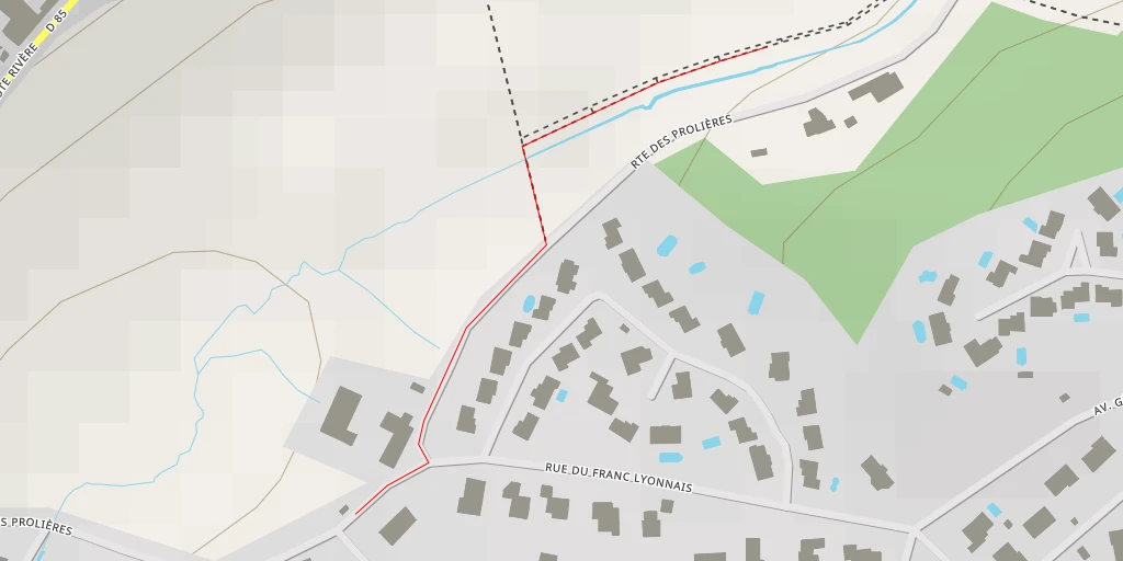 Map of the trail for Route des Prolières