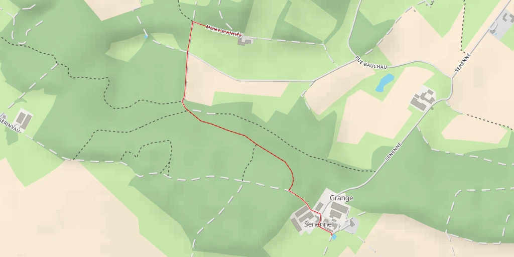 Map of the trail for Ferme de Grange - Senenne