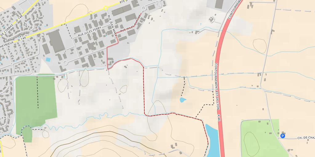 Map of the trail for Rocade Est - Rocade Est