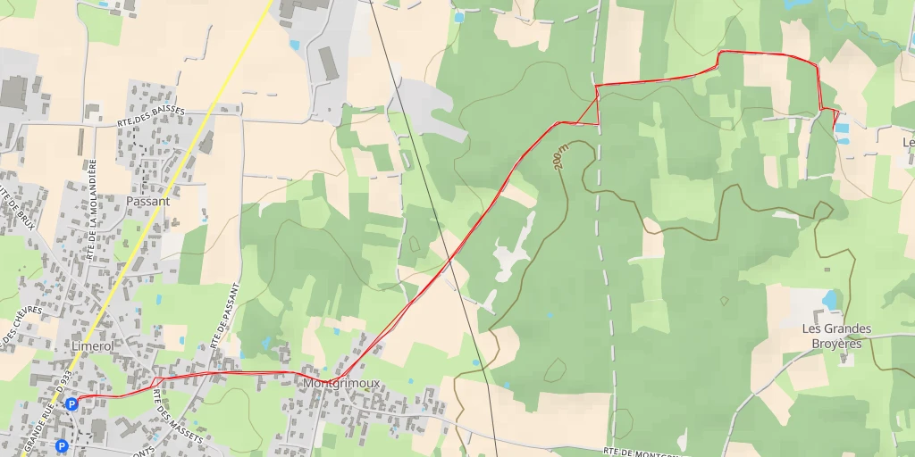 Map of the trail for Impasse des Creuses - Bâgé-Dommartin