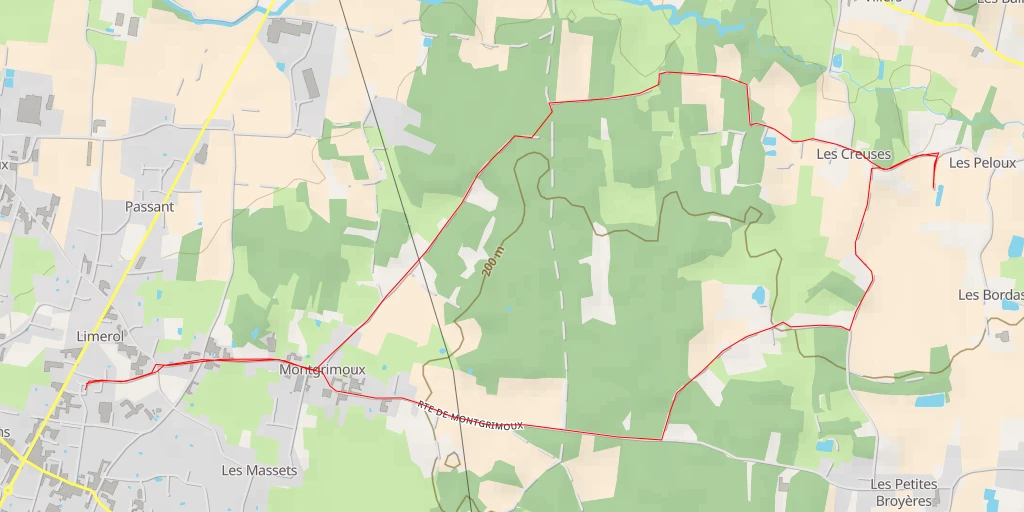 Map of the trail for Bâgé-Dommartin