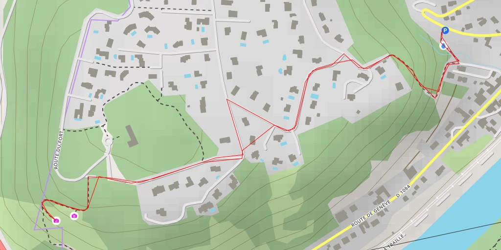 Map of the trail for Route du Fort