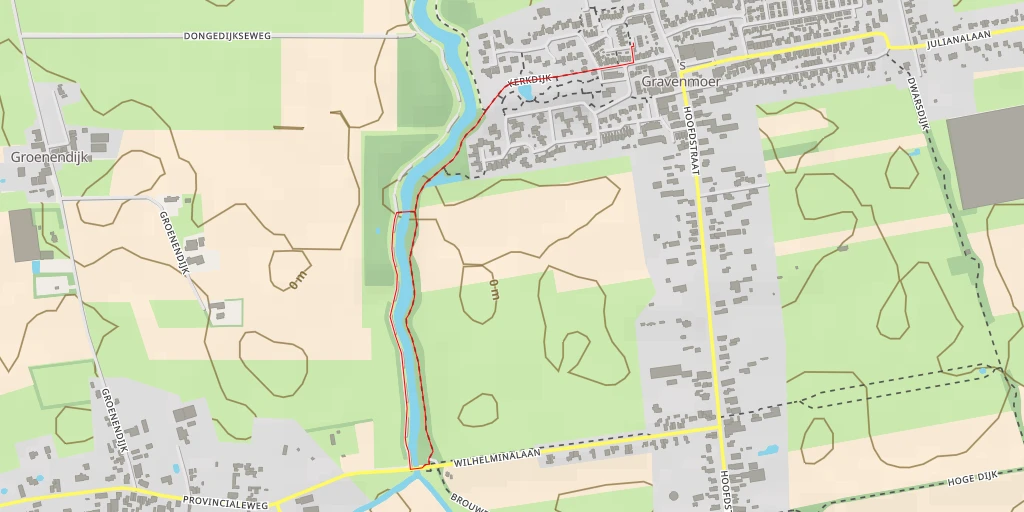 Map of the trail for Witte Brug - Wilhelminalaan