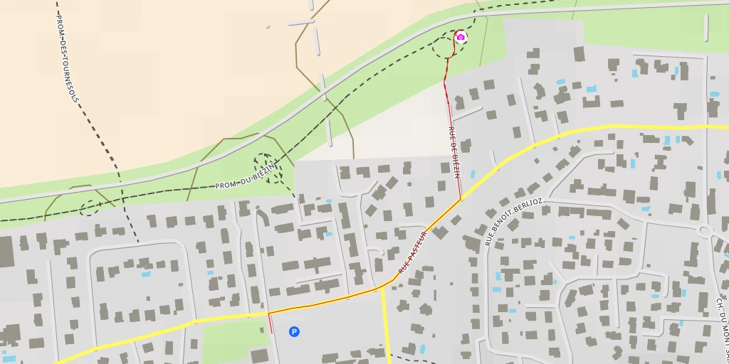 Map of the trail for AI - Chassieu