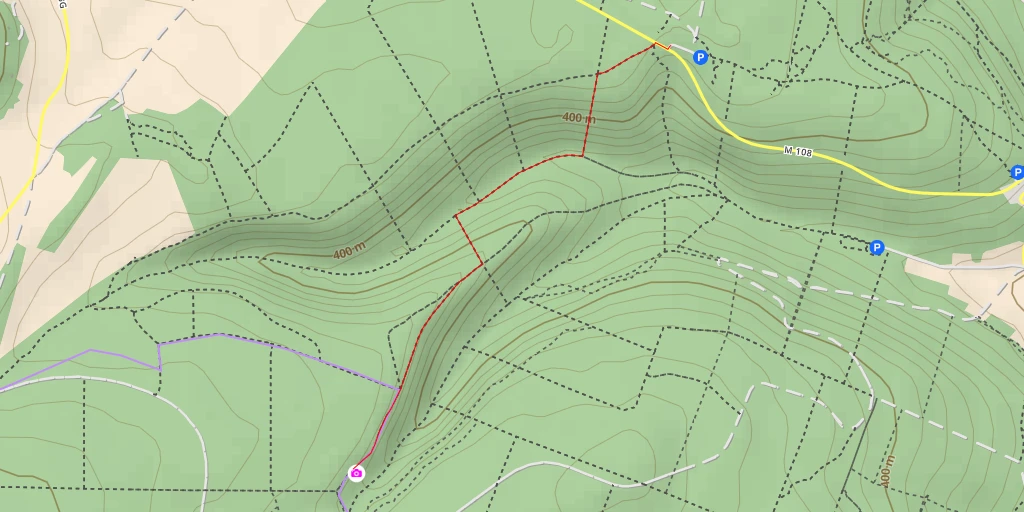 Map of the trail for Combe Semetrot