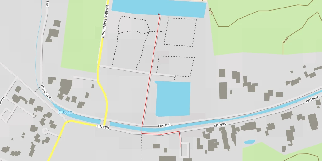 Map of the trail for Noordeveldseweg