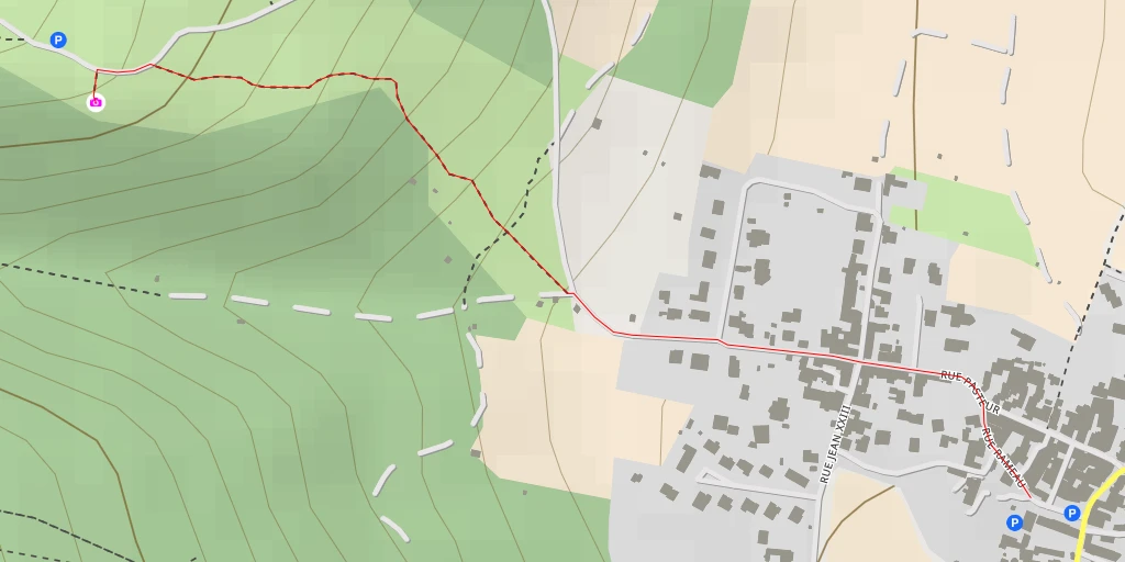 Map of the trail for Rue Pasteur