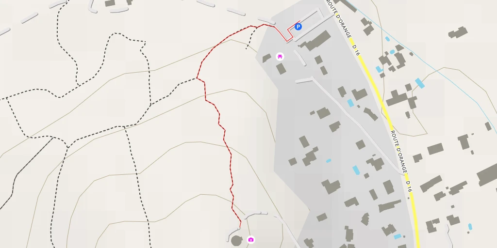 Map of the trail for Grotte de Thouzon - Le Thor