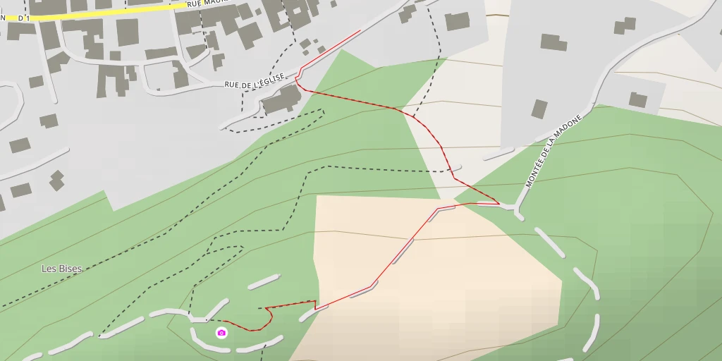 Map of the trail for Place de l'Église