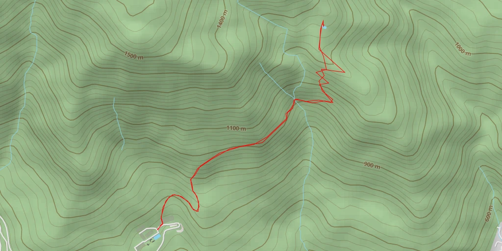 Map of the trail for Приют «Горный» - Тропа к водопаду Кейва