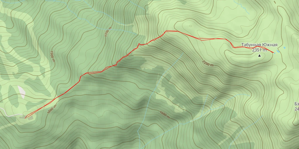 Map of the trail for Бзерпинский карниз