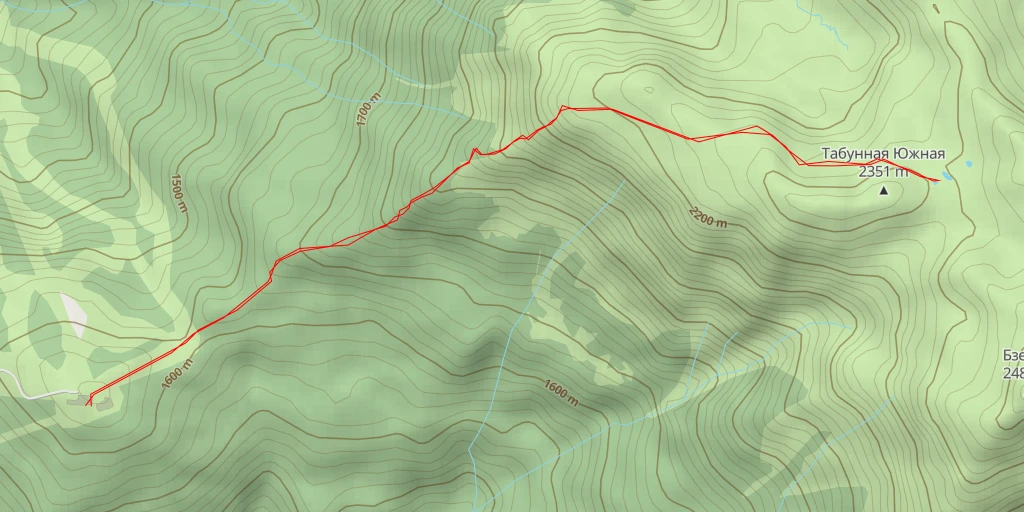 Map of the trail for Бзерпинский карниз