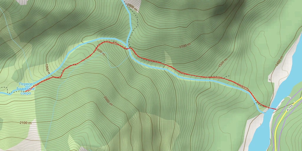 Carte de l'itinéraire :  Первое Бадукское озеро