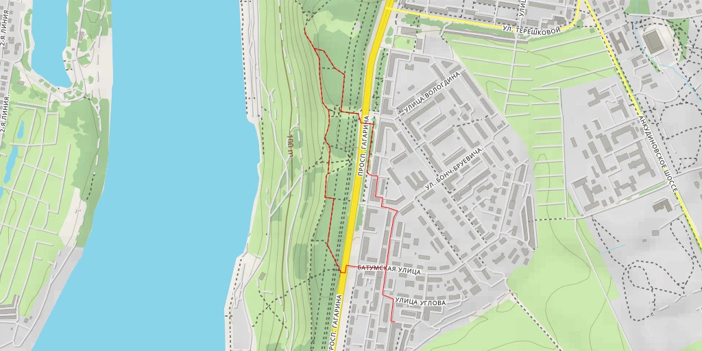 Map of the trail for проспект Гагарина - Нижний Новгород