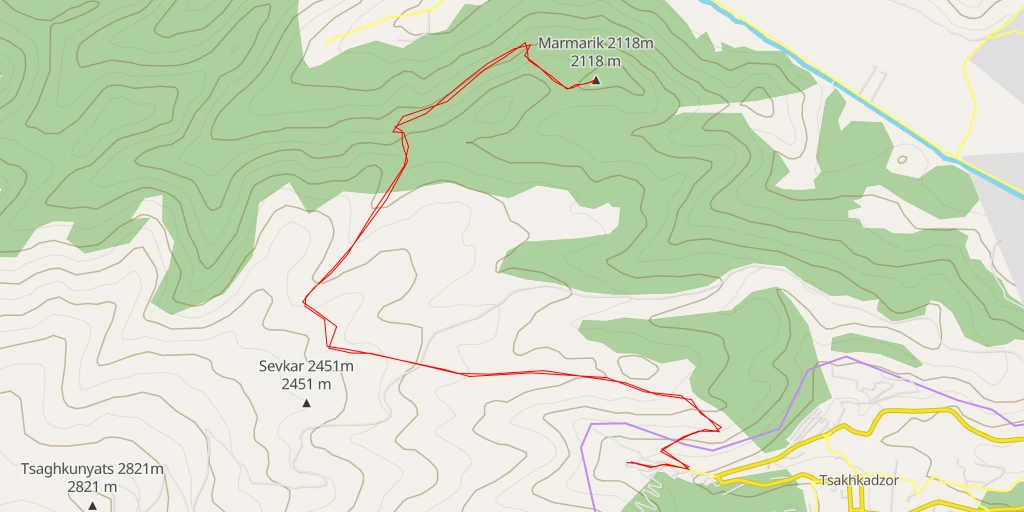 Map of the trail for Մամարիկ 2118մ