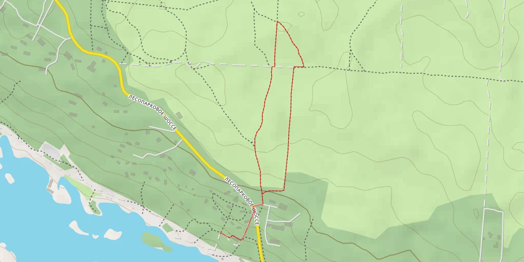 Map of the trail for Лесопарковое шоссе - Тольятти