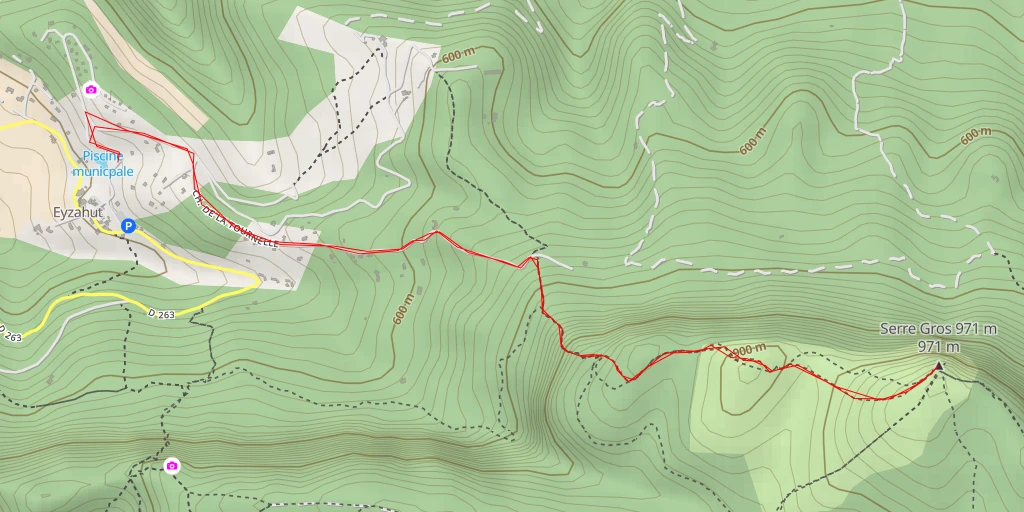 Map of the trail for Serre Gros