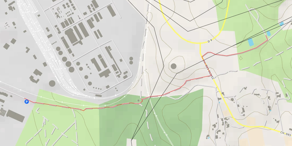 Map of the trail for Déchèterie Martigues-vallon du Fou - D 9